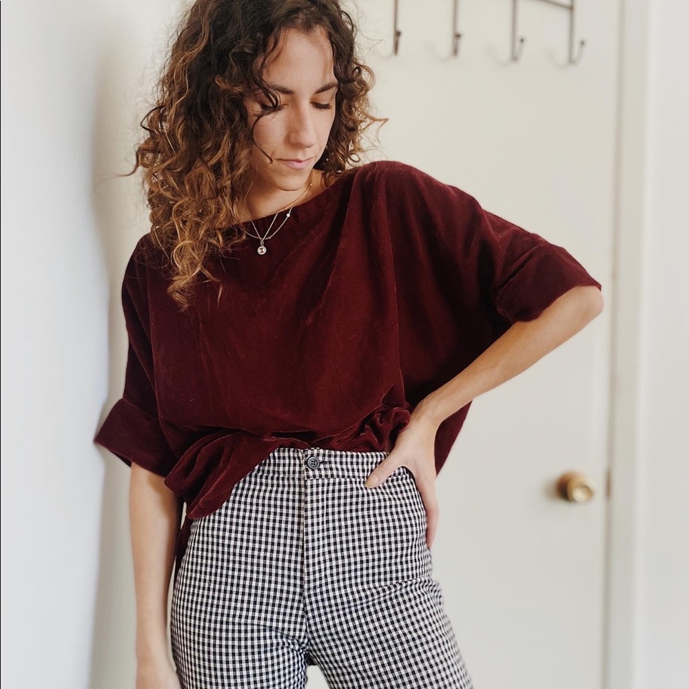 Luxurious wine red velvet top ♥️